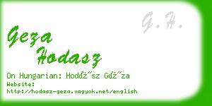 geza hodasz business card